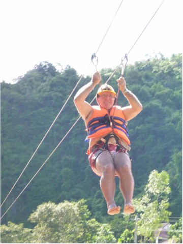 SE Asia Tour 2014
... zip-lining across a river...