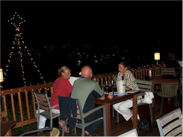 ABC Islands to Colombia 2006 Dinner with Tanya and Brent from Wild Wind.