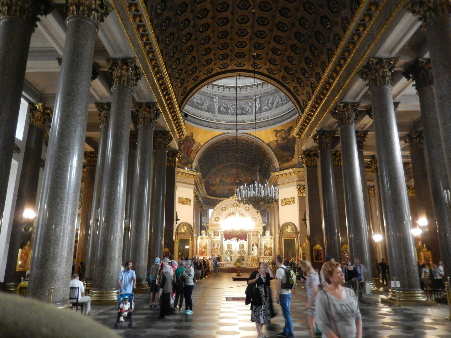 St Petersburg 2015 The interior of the enormous Kazan Cathedral.