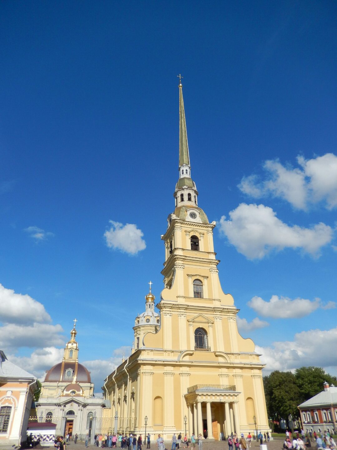 St Petersburg 2015 Saints Peter and Paul Cathedral, inside the walls of Peter and Paul Fortress on Zayachy Island.