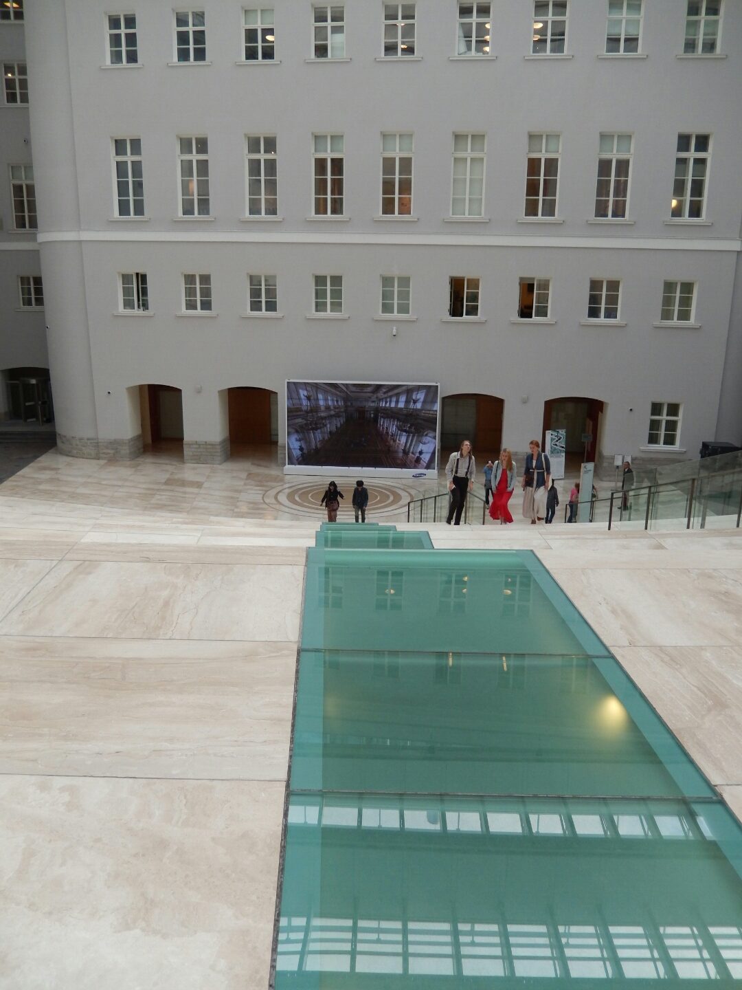 St Petersburg 2015 This is inside one of the huge circular building on the Square, previously the General Staff Building, now home an annexe of the Museum...