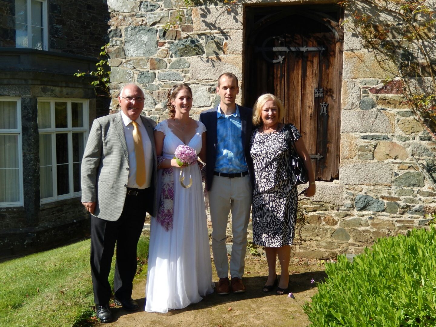 Return to the UK 2015 A lovely photo of the happy couple and us.
