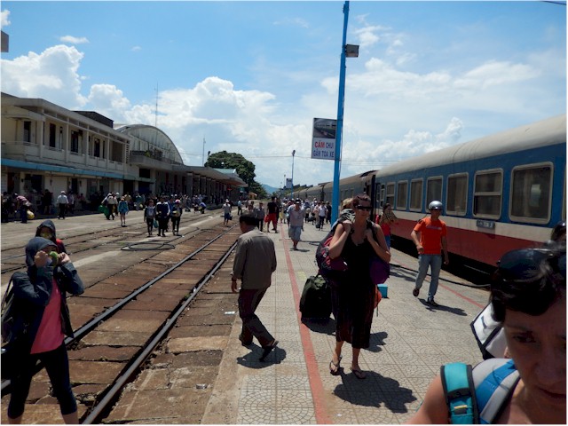 SE Asia Tour 2014 When the train arrived there was an almighty scramble, despite there being seat allocations!