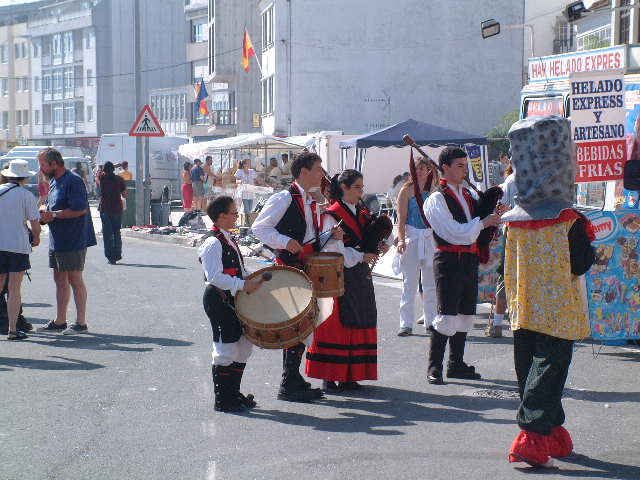 South of Finisterre 2003 With a pipe band which we enjoyed with Tom and Sue off Nechtan.