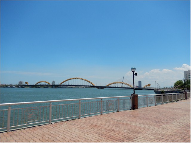 SE Asia Tour 2014 This impressive dragon bridge is at Danang.