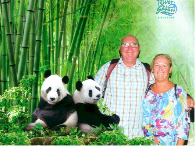 Indonesia Part 2 through to Malaysia 2013 We bought a stuffed panda as a gift for first grandchild due any moment...