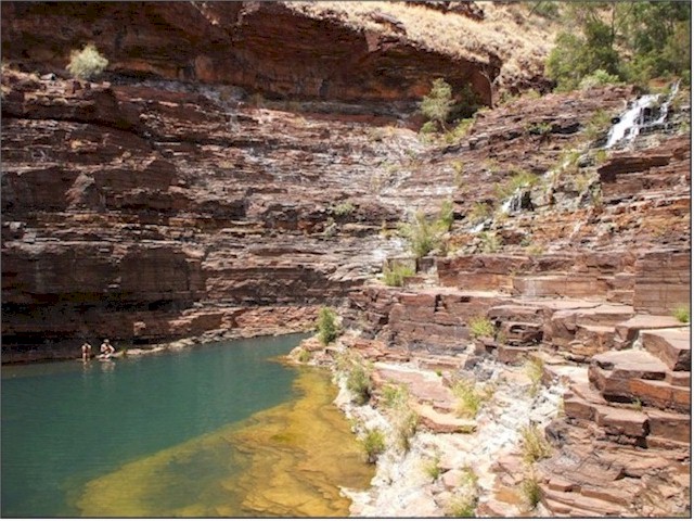 Australia Part 1 2007/08 Karijini National Park with stunning pools!