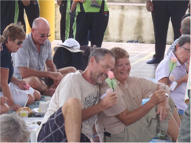 Indonesia Part 2 through to Malaysia 2013
Peter & Margaret from Swara II in the foreground, with Roz & Kevin from Santana IIin the background.