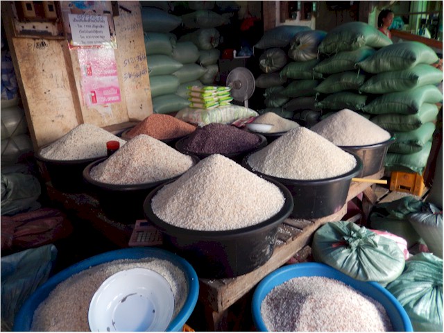 SE Asia Tour 2014 There were a wide variety of rices available - the sticky rice was the best we