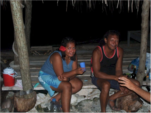 Suwarrow Atoll and Tonga 2006 Fabulous pot luck BBQ