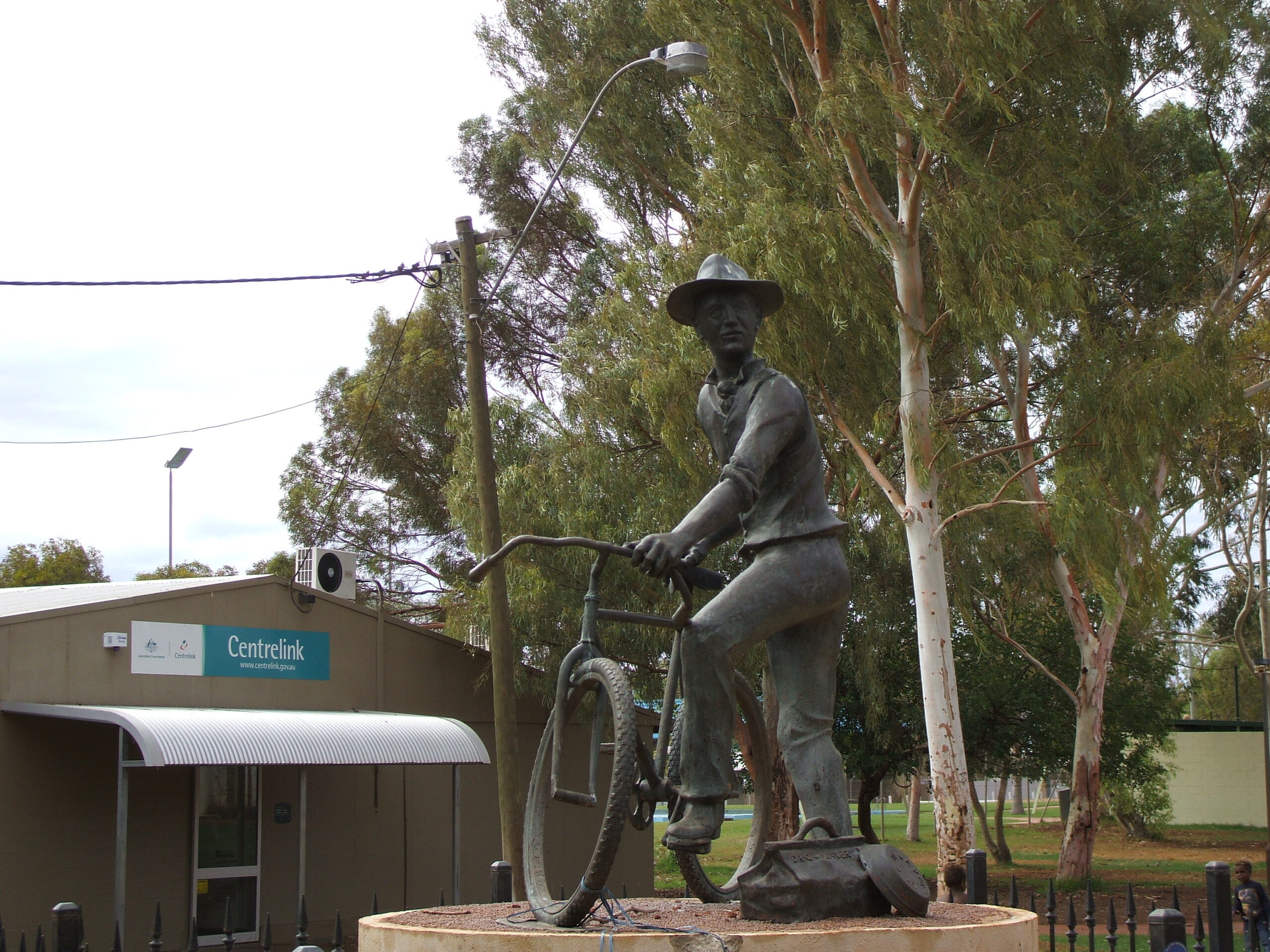 Australia Part 1 2007/08 Laverton - the start of The Great Central Road - and Dr Laverton who cycled the 400Km from Kalgoorlie.