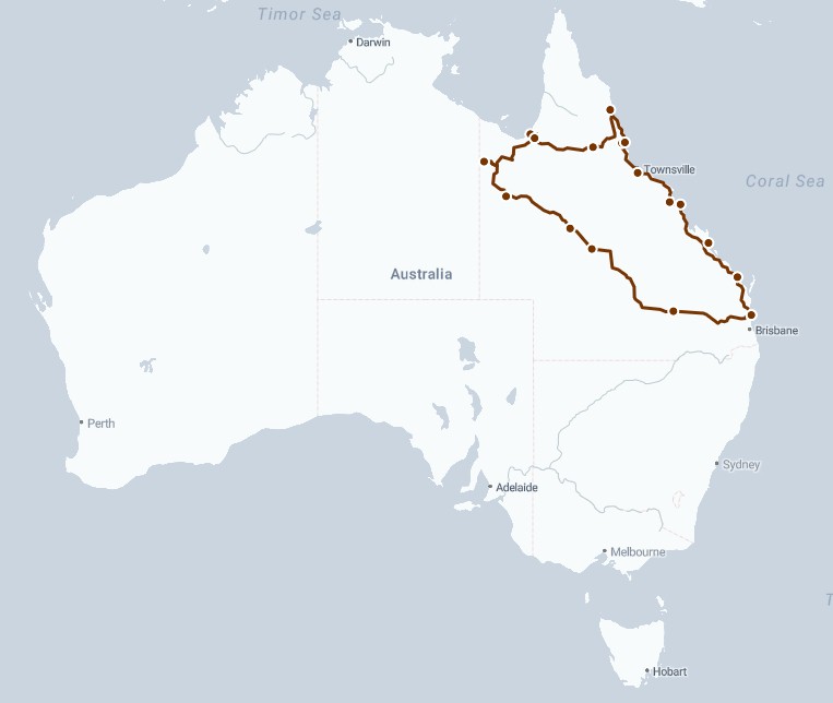 Chart - Trip around Queensland