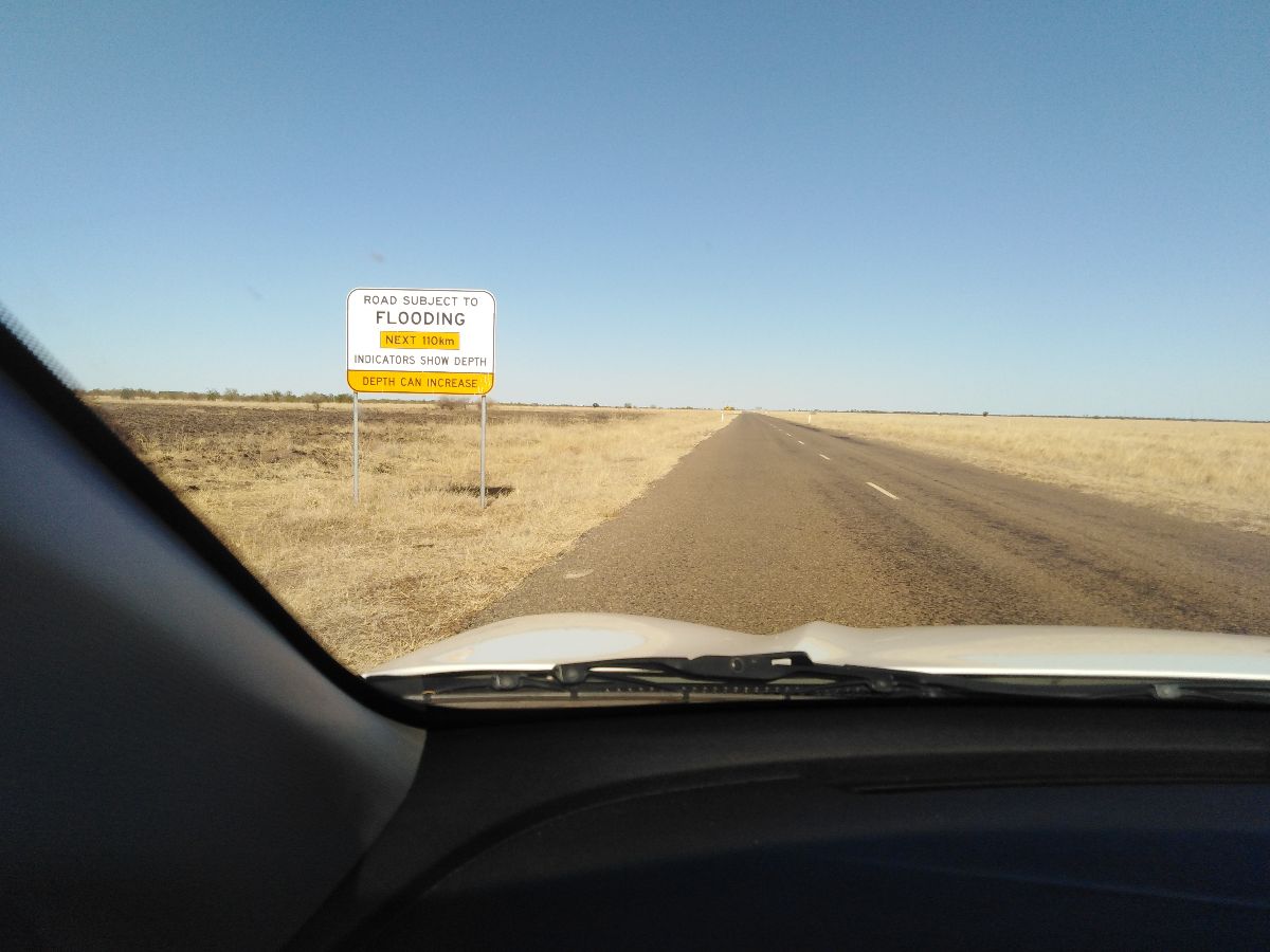 The flat Channel Country floods during the wet season
