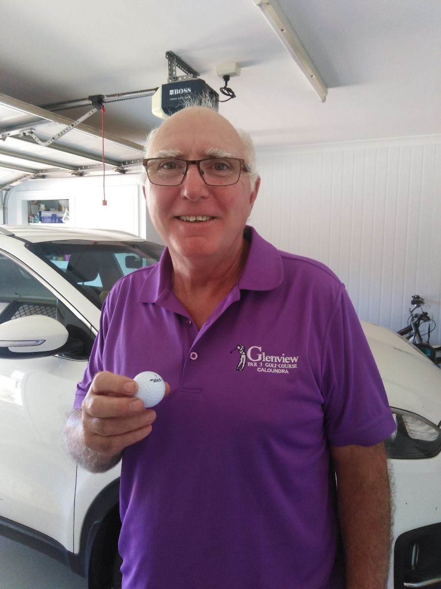 Keith won his first golf ball!