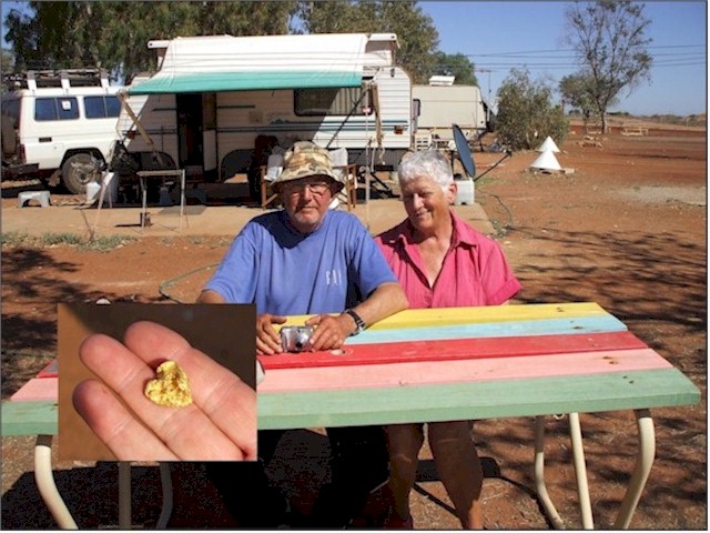 Jim & Val from Queensland who prospect for gold - very successfully (see sample)!
