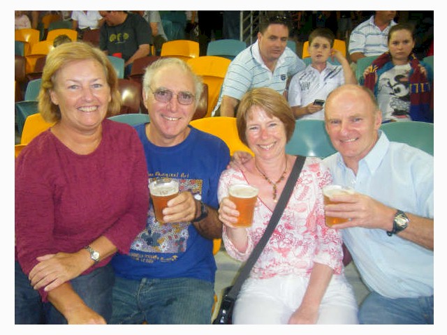 Doug & Shirley visit from the UK - and enjoy a game of Aussie Rules football...'