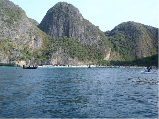 Phi Phi Le is another busy tourist site - the movie 'The Beach' was filmed here.