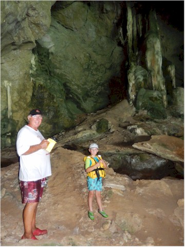 Xavi was really brave when exploring the bat-infested caves!