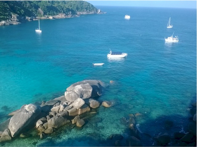 The Similan Islands are renowned for their diving - and Keith enjoyed a great dive with Helmut and Kerstin.