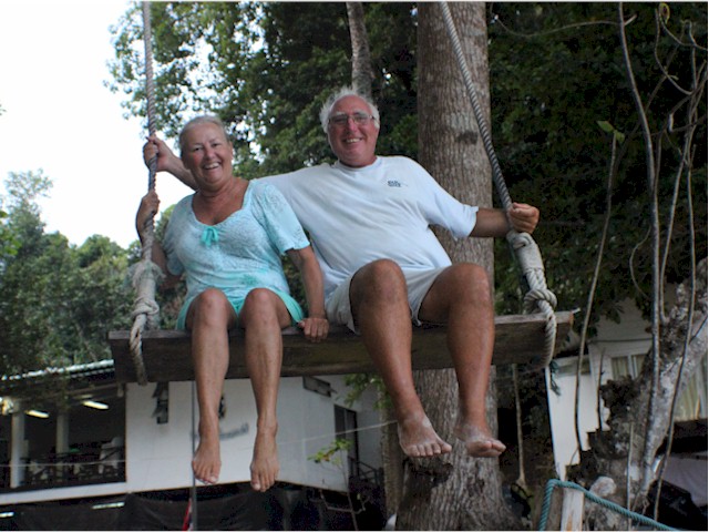 The National Park Headquarters provide basic camping and canteen facilities for the tourists - and a great swing!