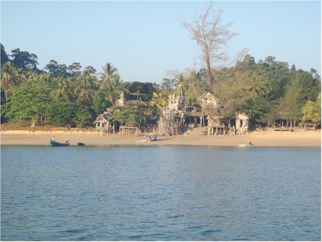 The 'Hippy Bar' was constructed from debri salvaged after the 2004 Tsunami...
