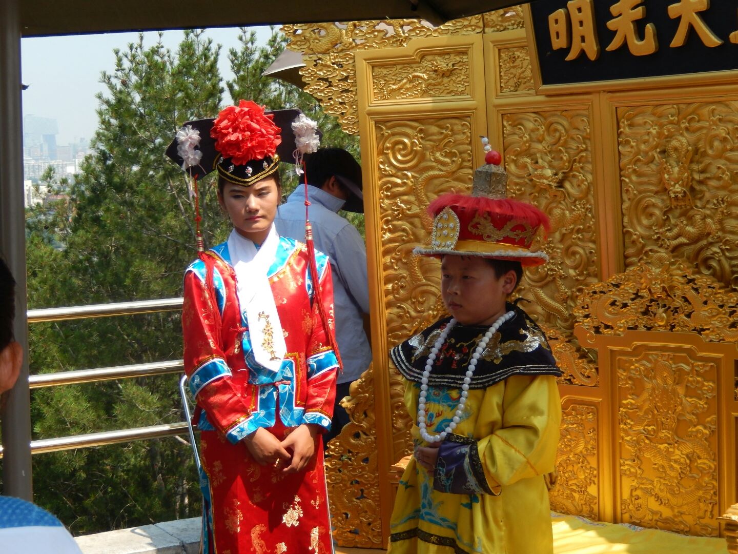 Locals enjoyed dressing in historic costumes for posed photos...