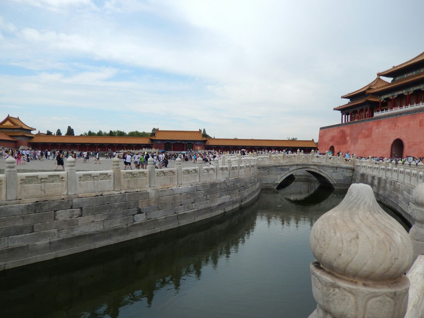 The moat surrounding the Forbidden City.