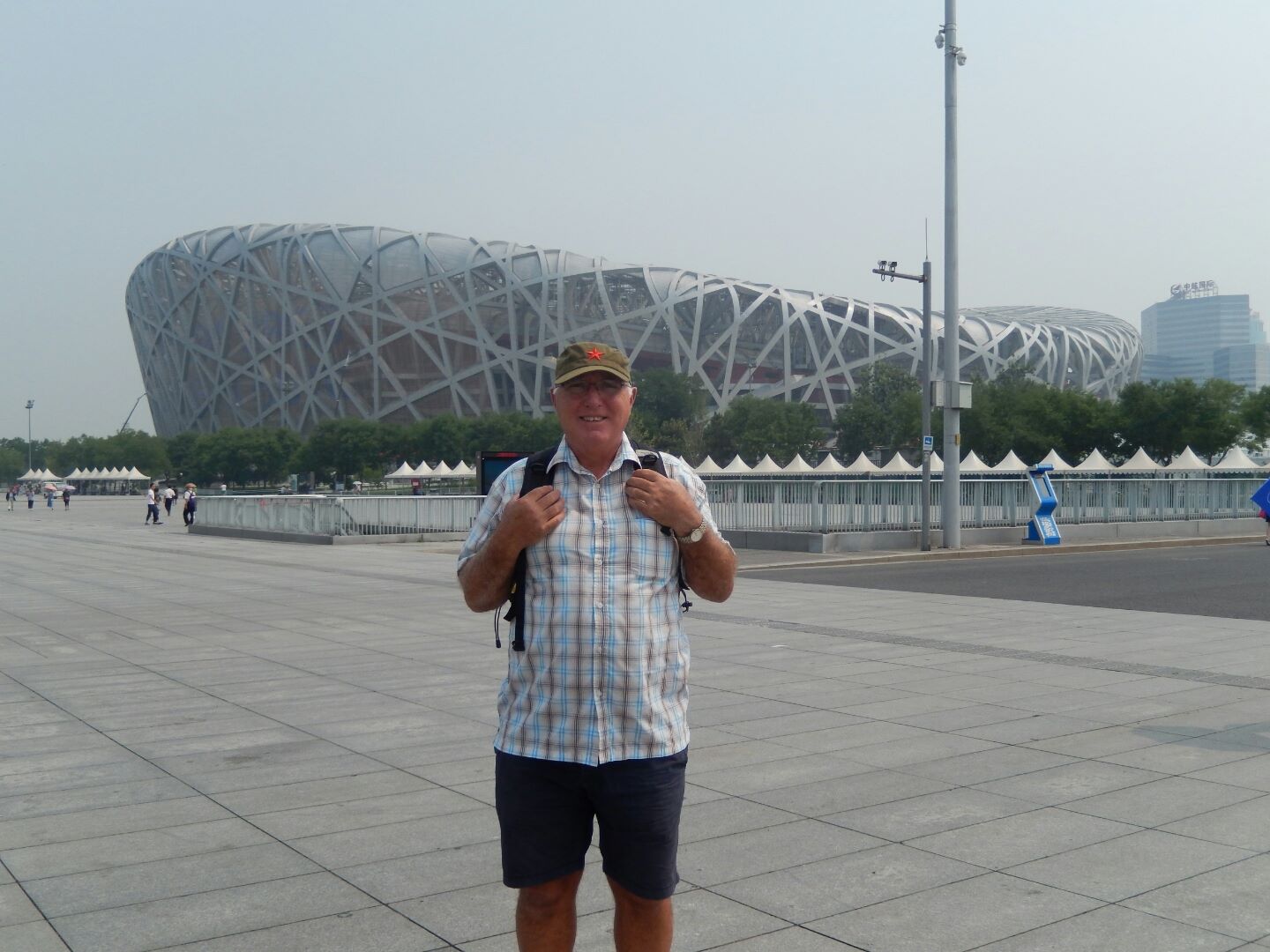 Keith in front of the Birdsnest Olympic venue.
