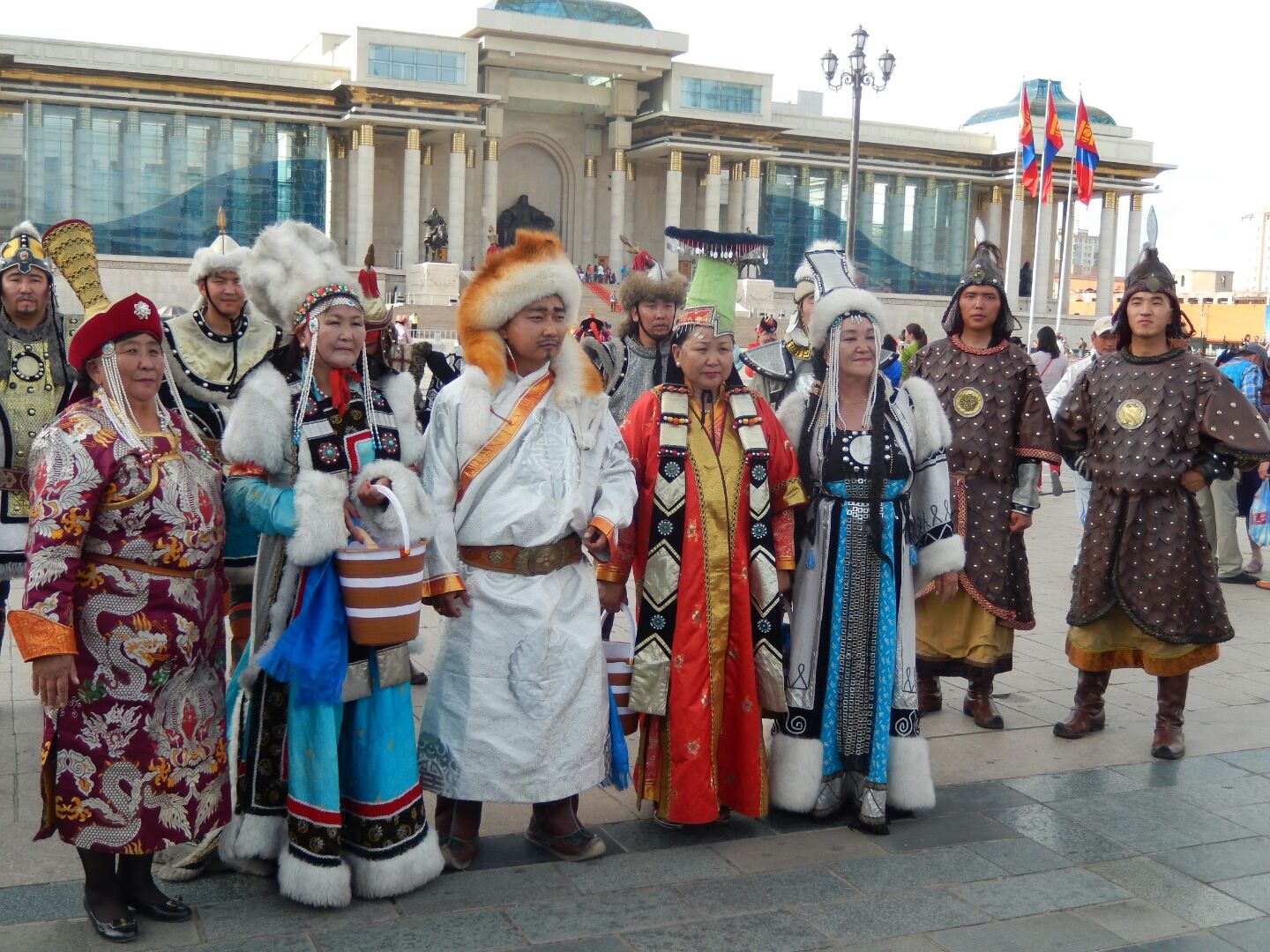 A parade of people representing their towns - and their traditional costumes...