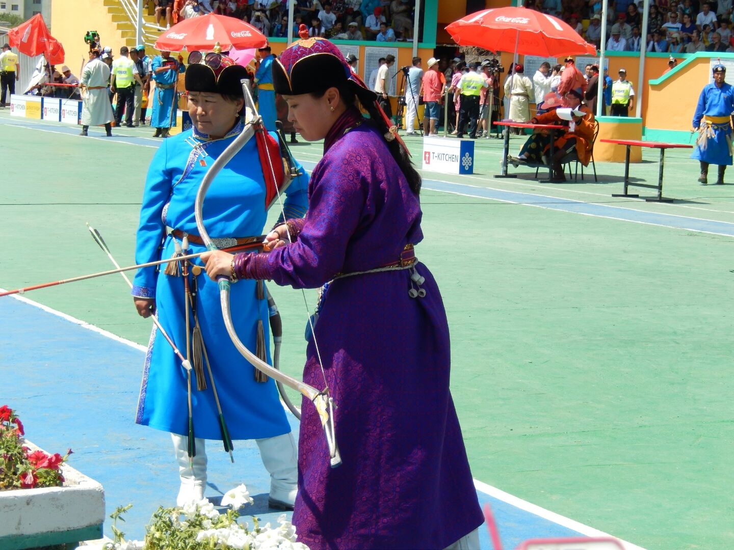 Archery - uses traditional recurve bows...