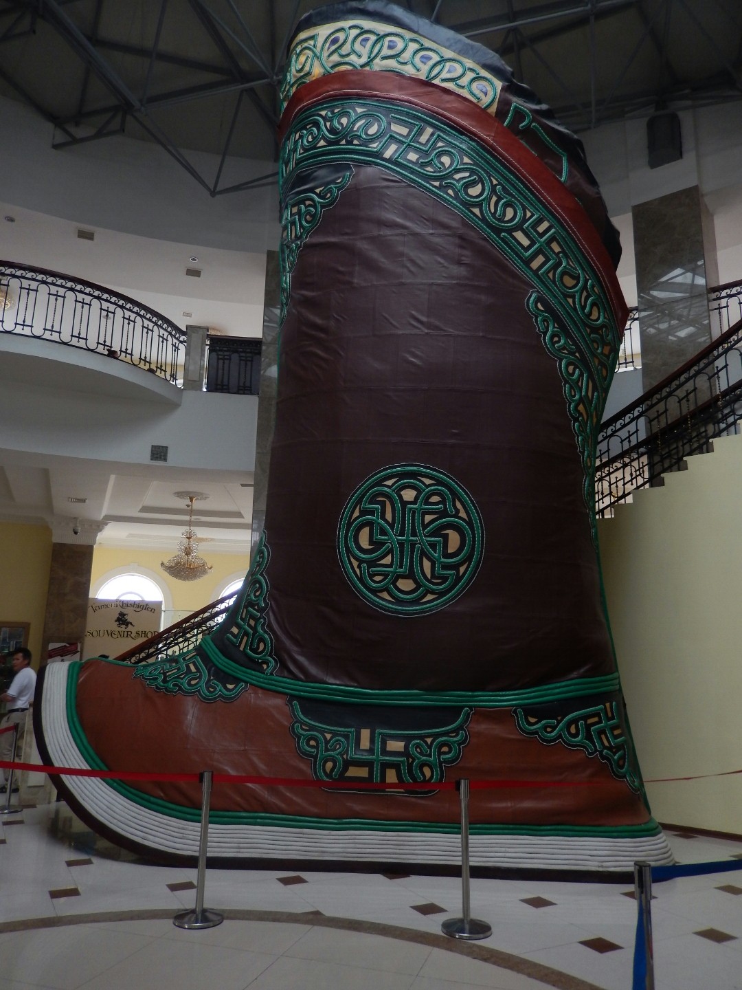 In the same building is this enormous Mongolian boot!