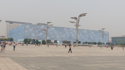 The Water Cube aquatic complex at the Olympic park.