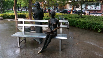 
This modern young lady using a laptop...
