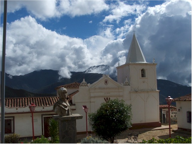 The beautiful village of Los Nevados - we could look down on the eagles!
