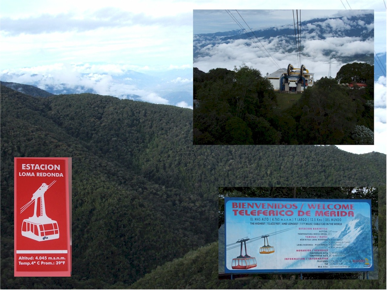 By cable car to the top of the Andes.
