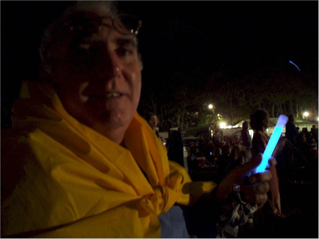 Keith enjoys the Party in the Park - despite the rain!