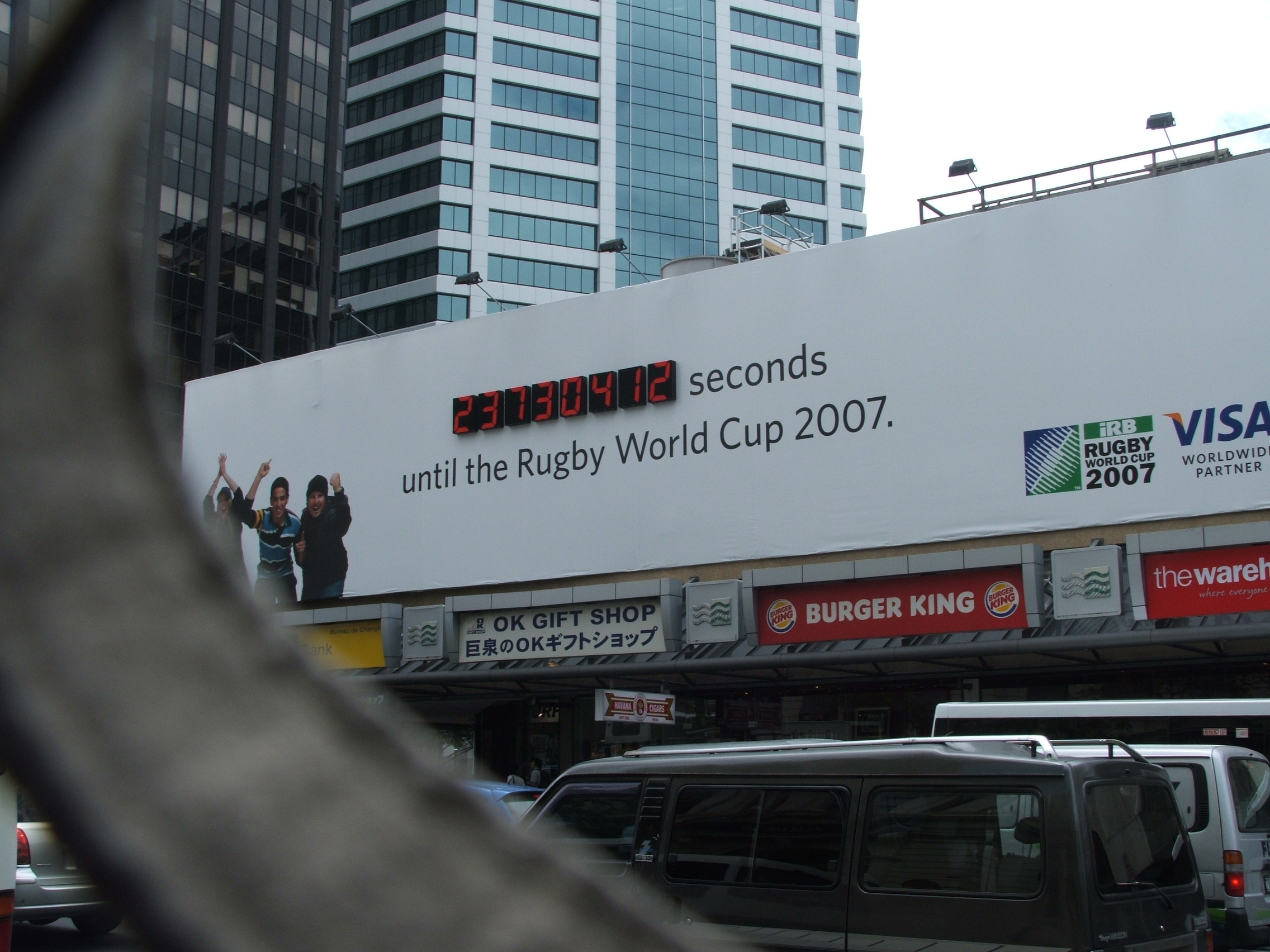 The Rugby-mad country - this sign amused Keith.
