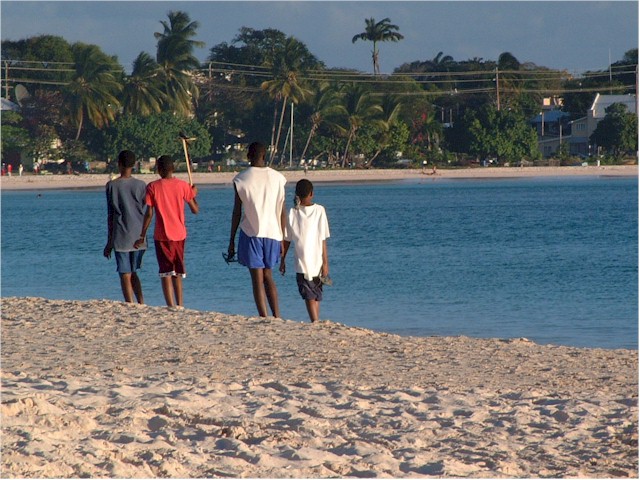 Some locals enjoying the beach.
