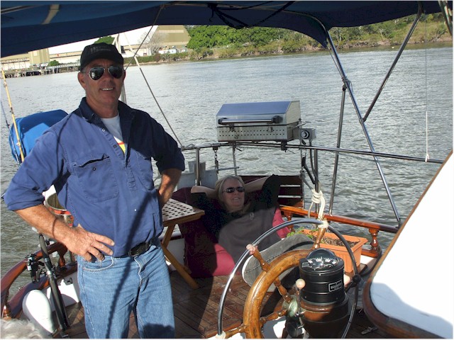 While Mick and Sue ham it up for the cameras...
