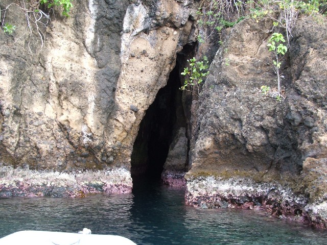 Bat Cave (complete with fish-eating bats!) - snorkel in one end ...
