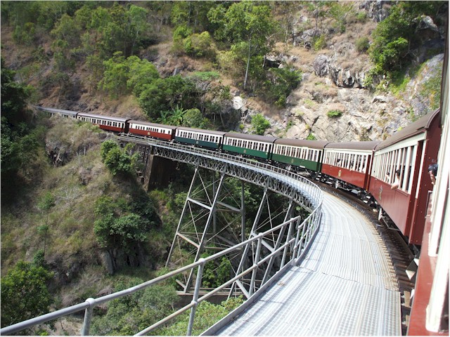 
...and over scary bridges...
