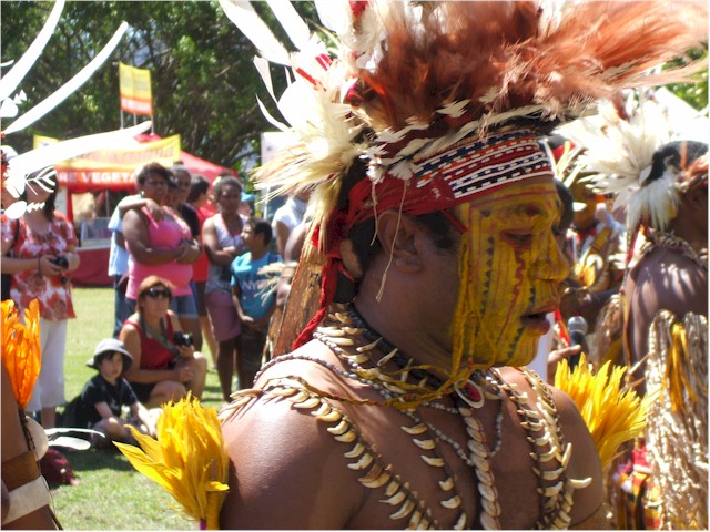 These dancers from Papua New Guinea were taking part in the Cairns Tropical Wave Festival.
