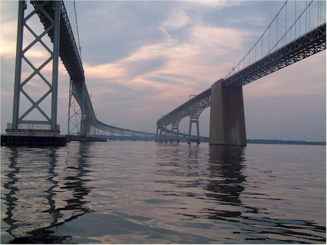 
Then down the Chesapeake Bay - somewhat disappointing - shallow and muddy.