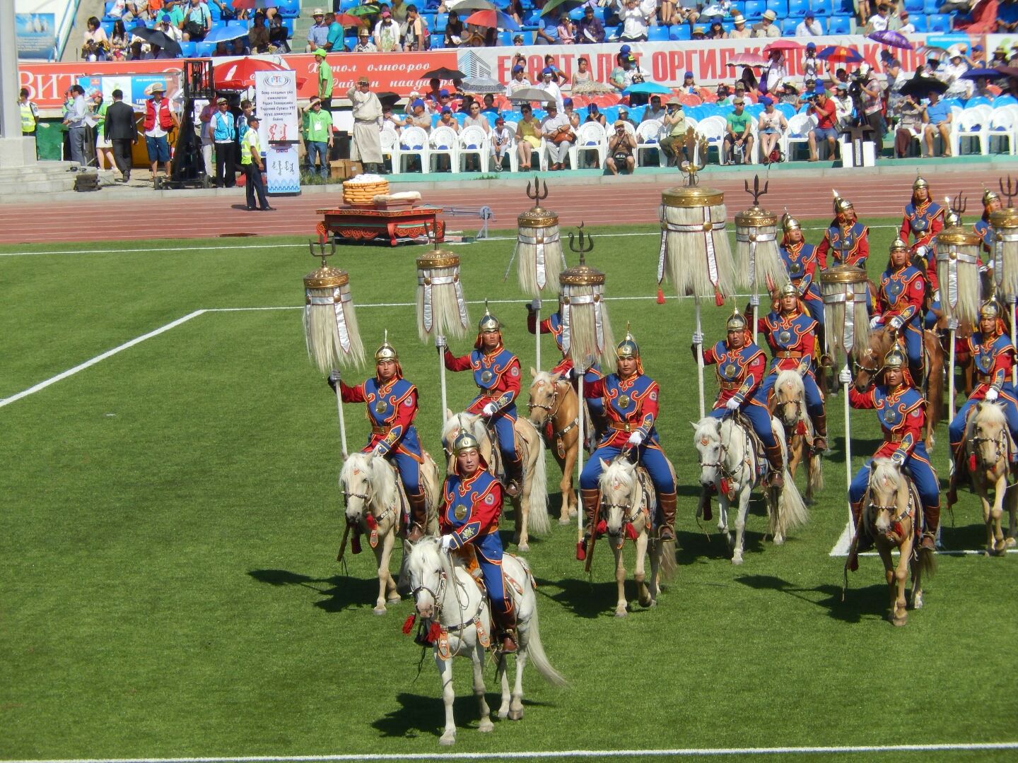 The Opening Ceremony for the Naadam Games in Ulaanbataar, Mongolia.
