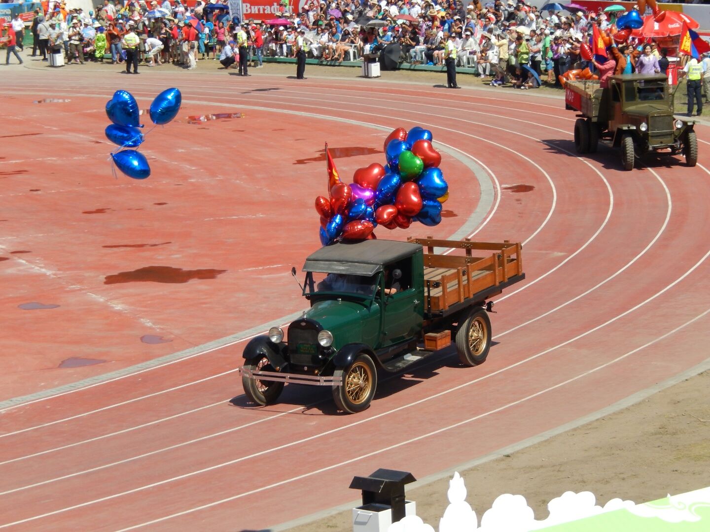 A celebration of the old trucks - once again, from the Soviet era.