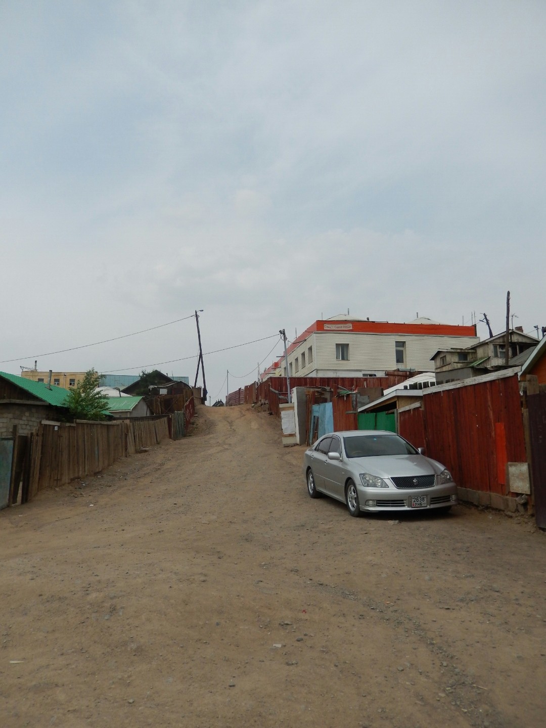 The road to our guesthouse - seen in the background...