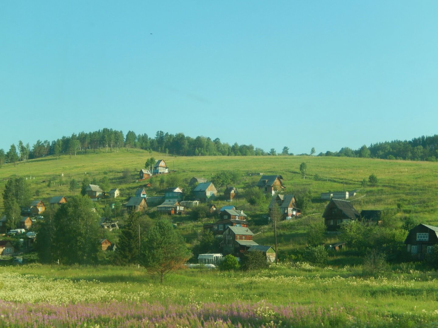 
The summer countryside was lovely...
