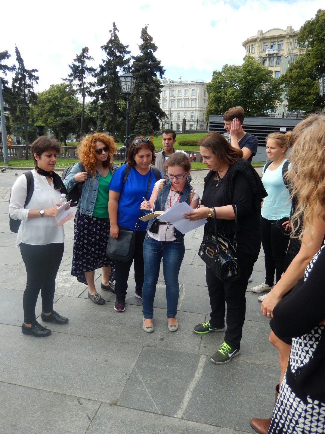 Walking tour guide (Irine is the short lady in the centre)