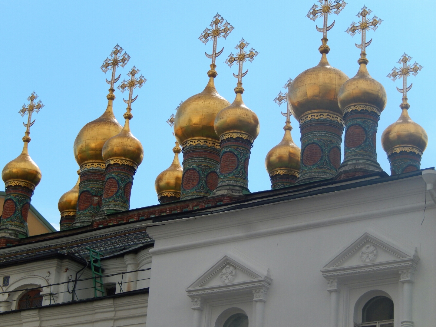 Domes Of The Church Of The Nativity Of Moscow Kremlin.