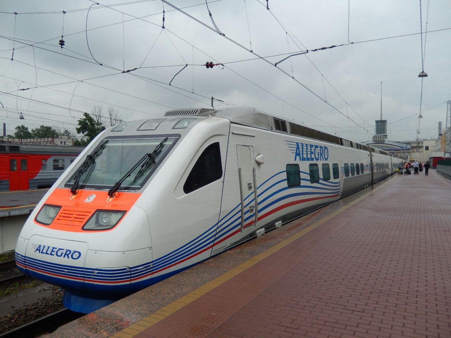 The high speed Allegro train from St Petersburg to Helsinki.